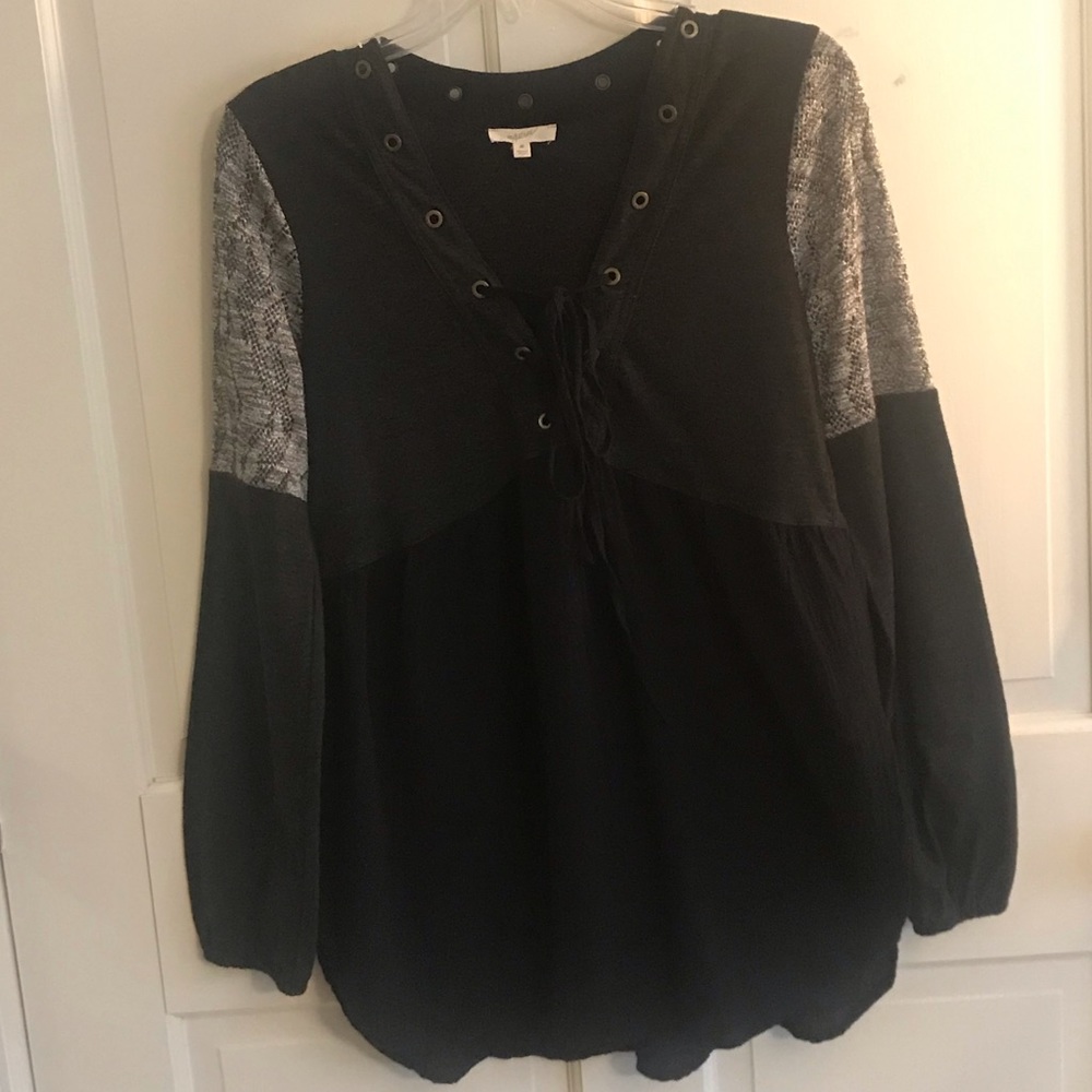 Mystree Black & Grey Top Size S